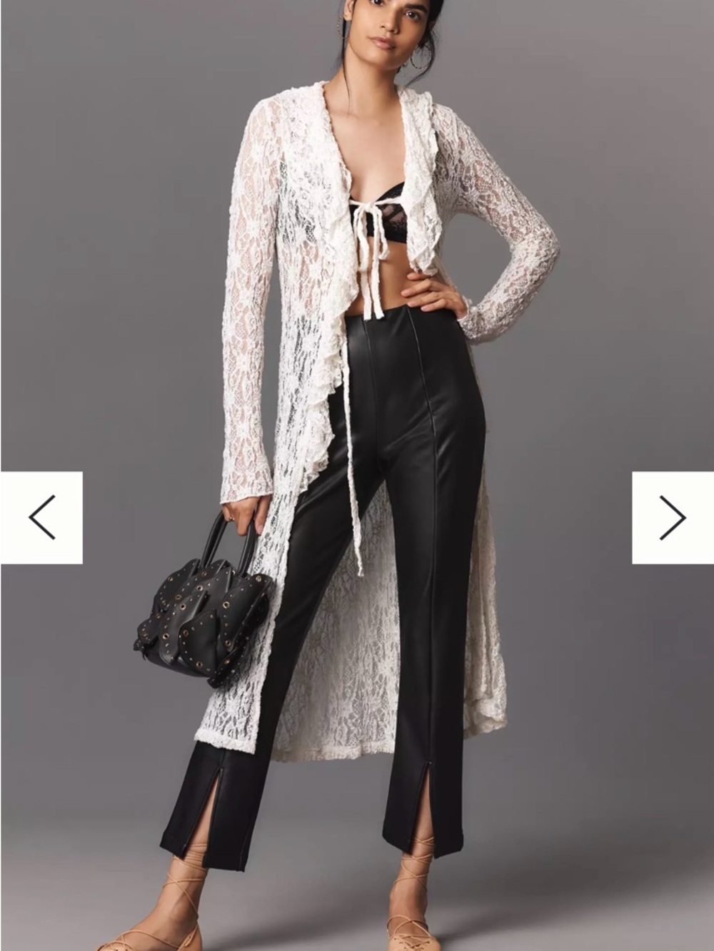 Maeve Anthropologie Black Faux Leather Cropped Pants